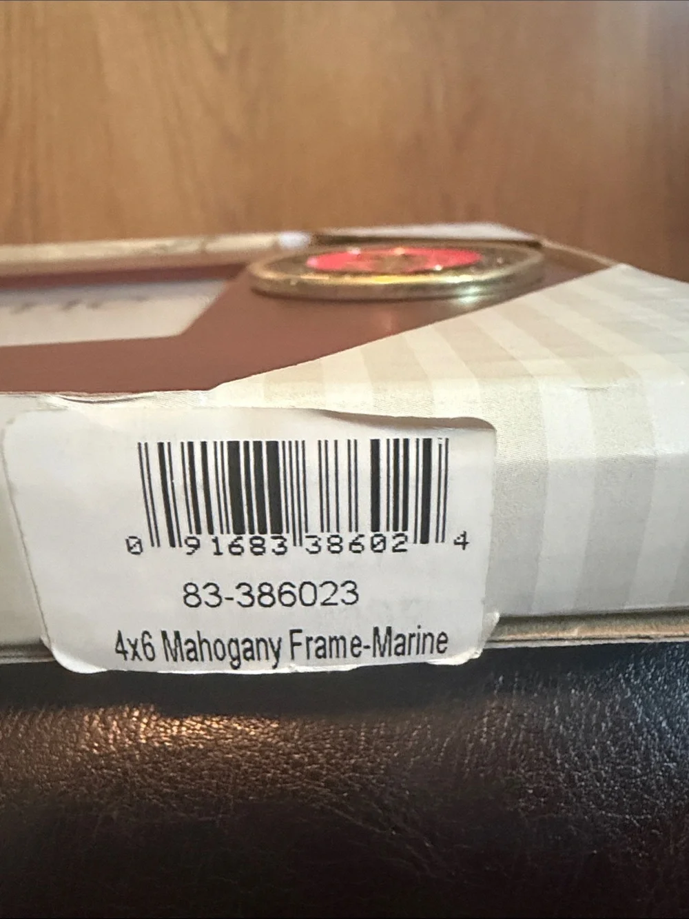 Allied Red Wood Picture Frame with United States Marines Emblem